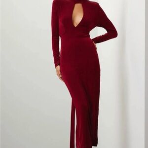 Bardot Burgundy Long Sleeve Dress